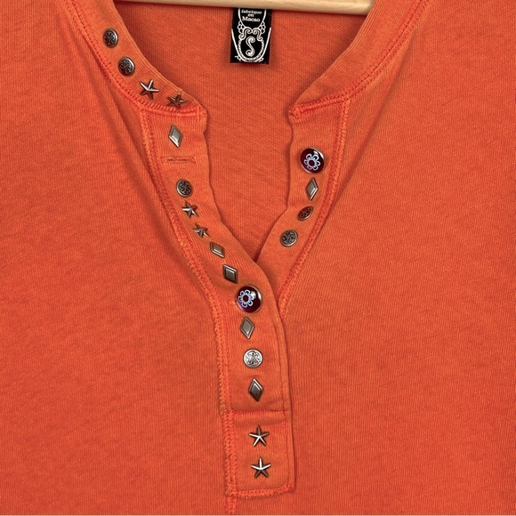 Free People Orange Long Sleeve Top - Picture 4 of 9